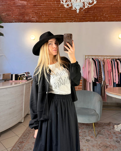 Cappello a tesa larga scamosciato