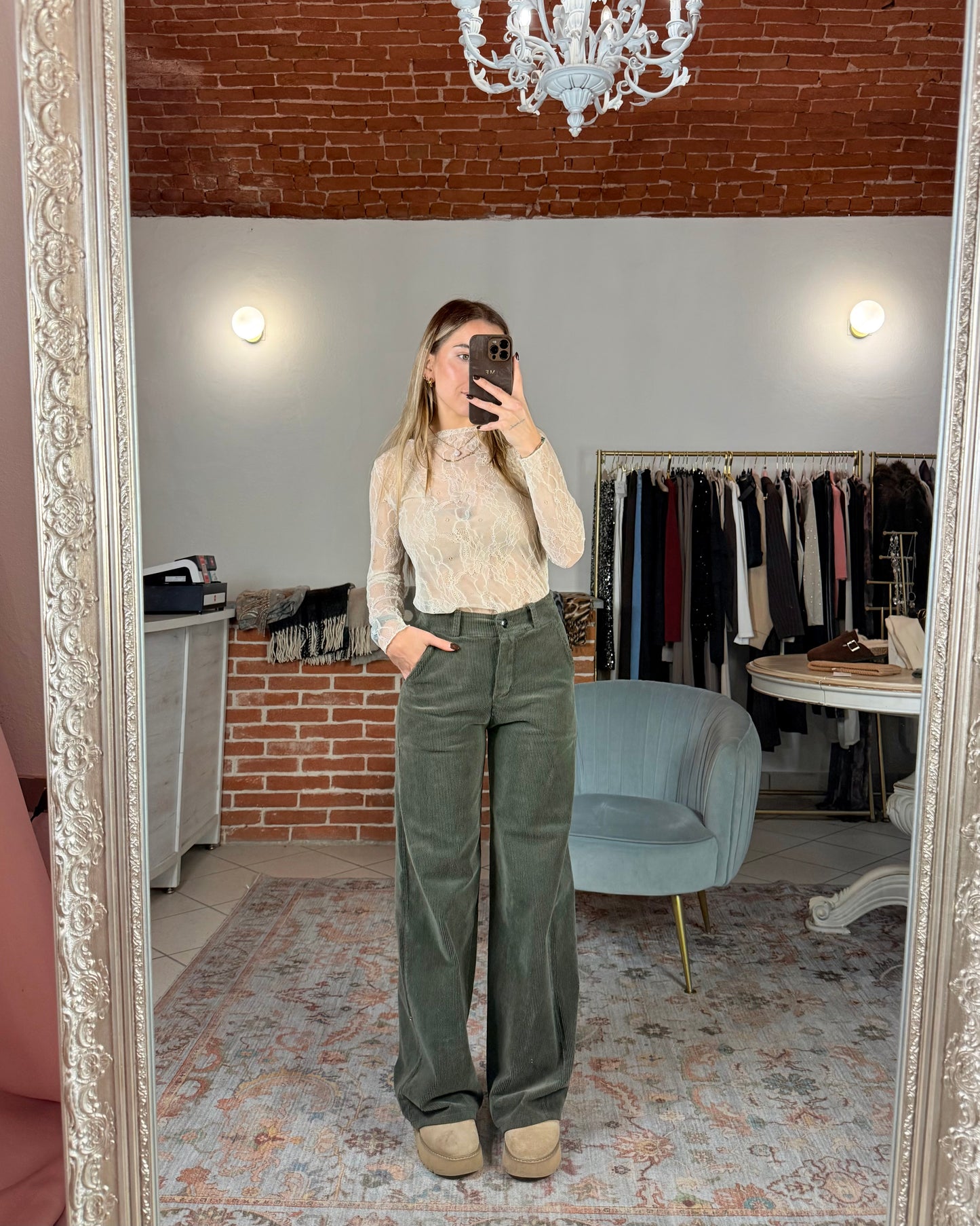 Pantalone in velluto