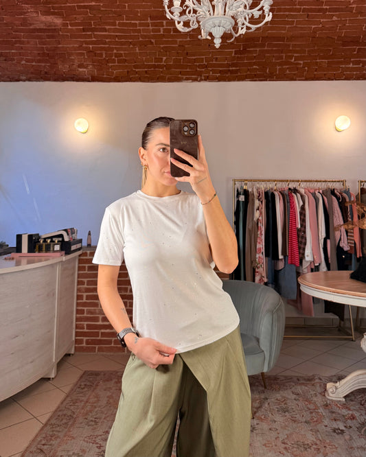 T-shirt con brillantini