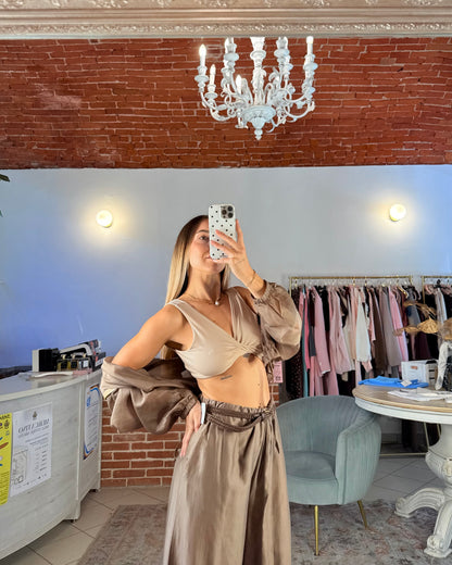 Crop top incrociato