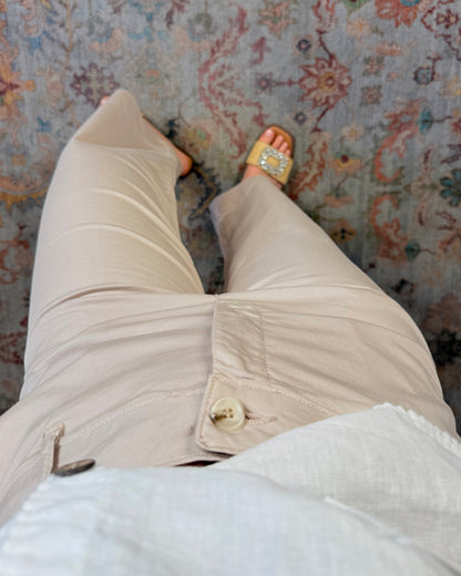 Pantalone alla caviglia in cotone