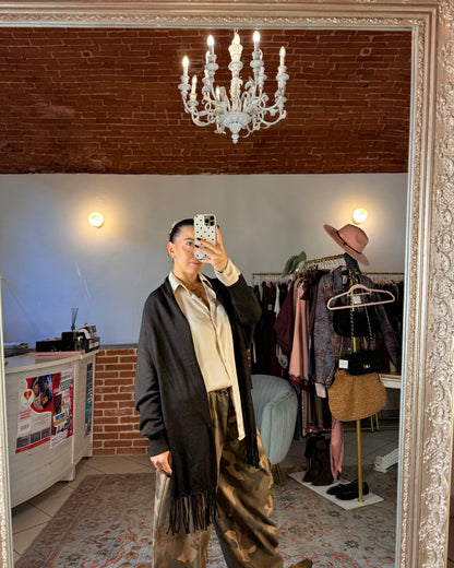 Cardigan con frange