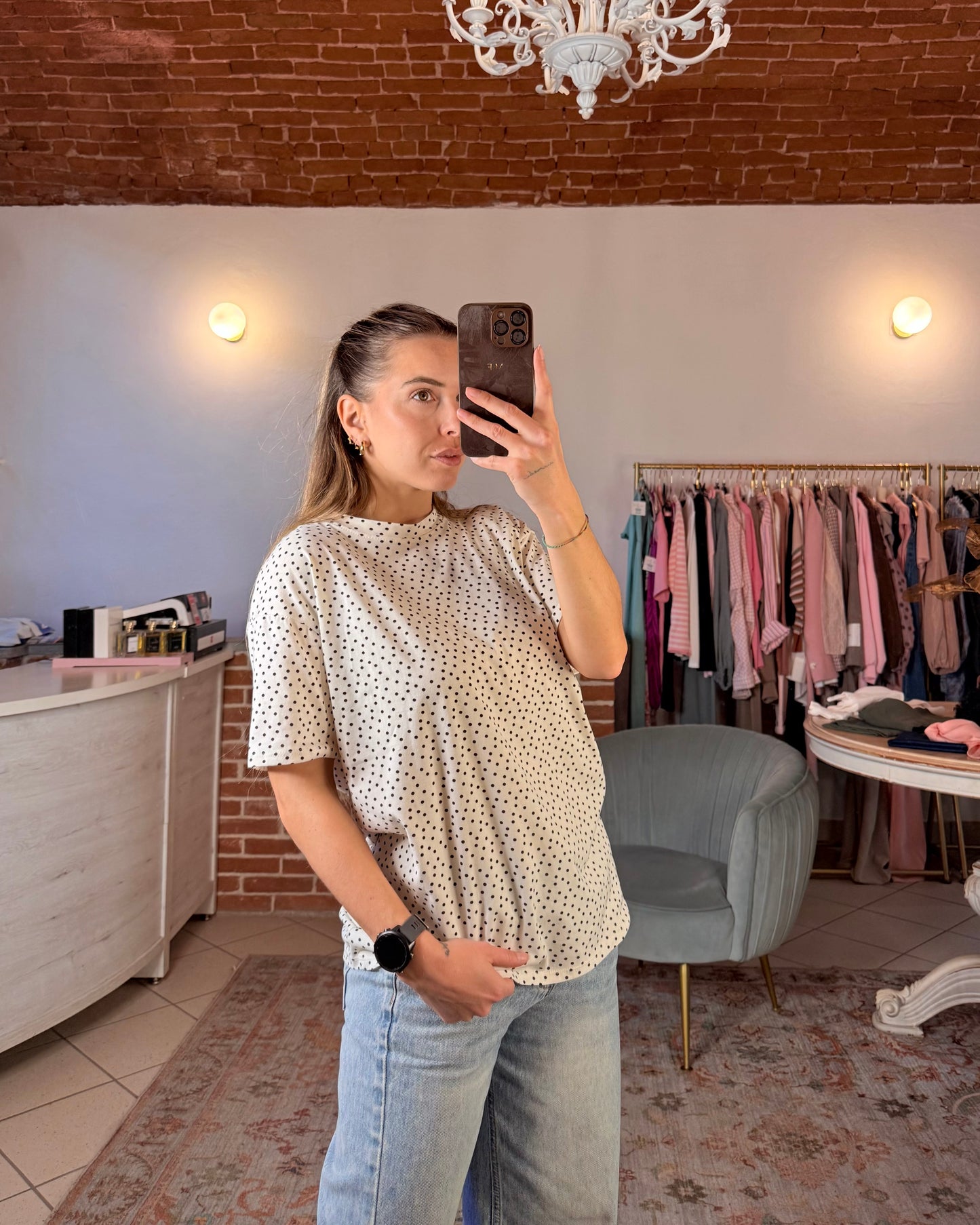 T-shirt pois relaxed fit