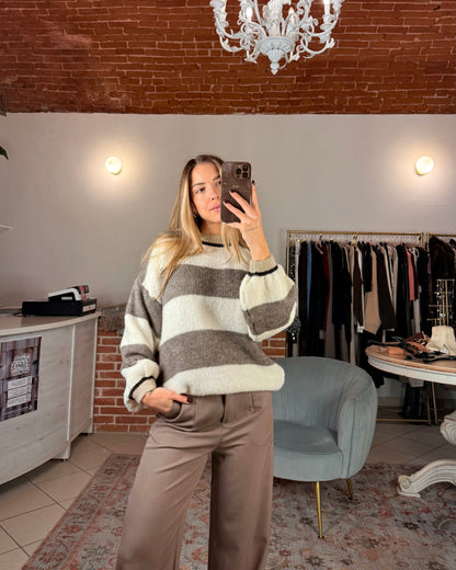 Maglione over a righe