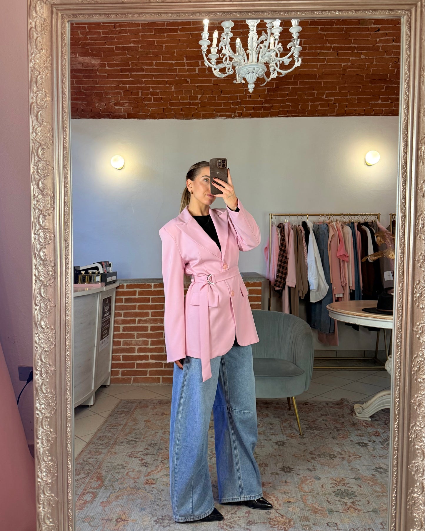 Oversized blazer with belt