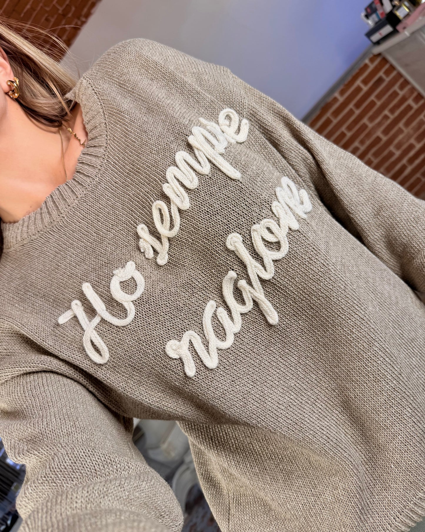 Maglioncino in cotone “Ho sempre ragione”