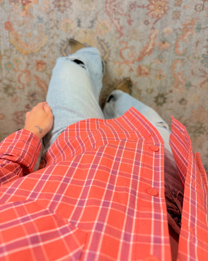 Camicia over checked