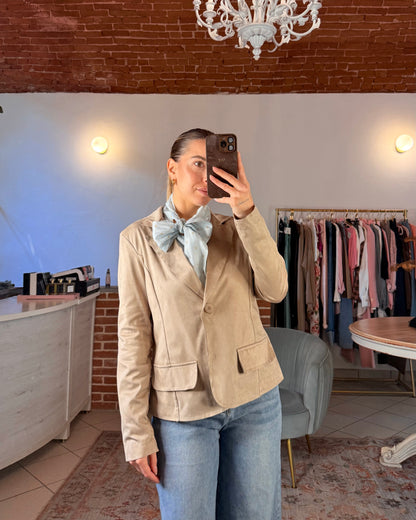 Blazer scamosciato