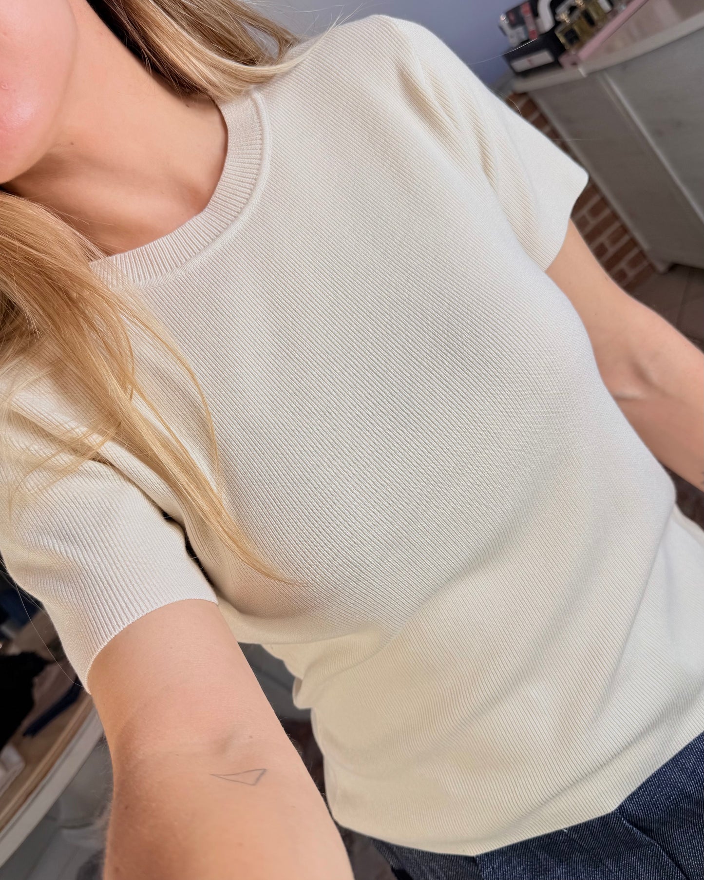 T-shirt in maglia di viscosa