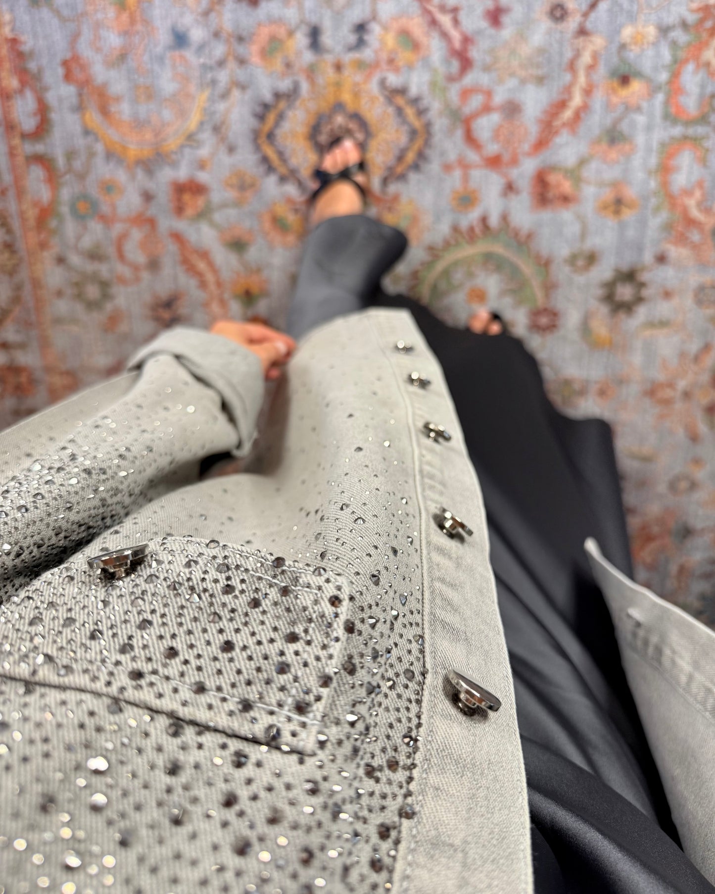 Giacca denim e strass