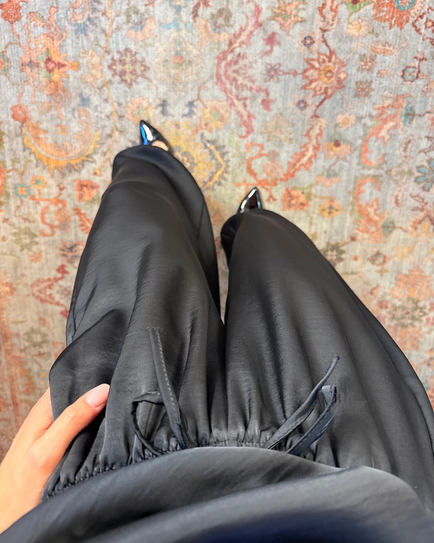 Pantalone balloon in raso