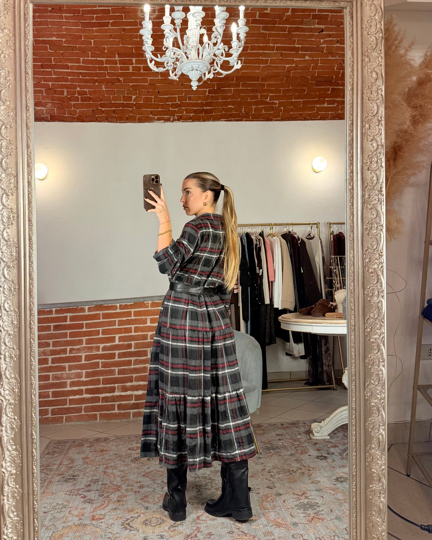 Flannel shirt dress