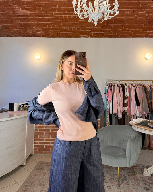 T-shirt in maglia di viscosa