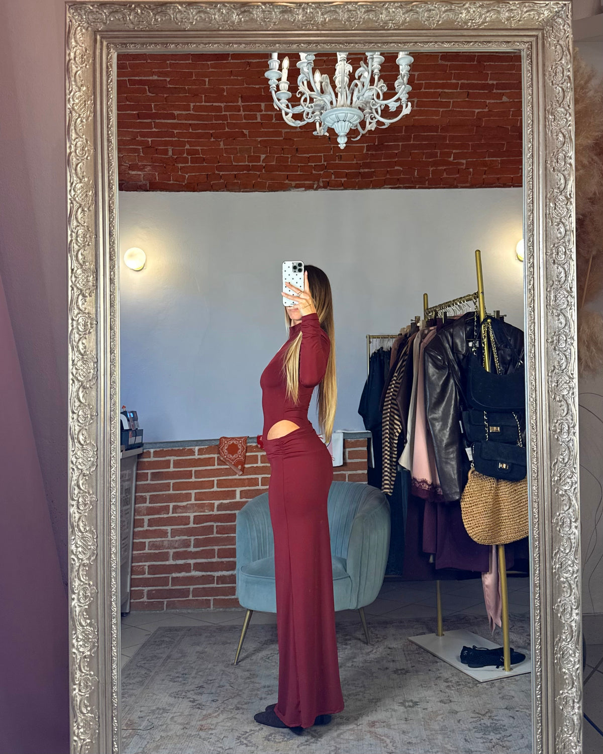 Abito lungo cut out