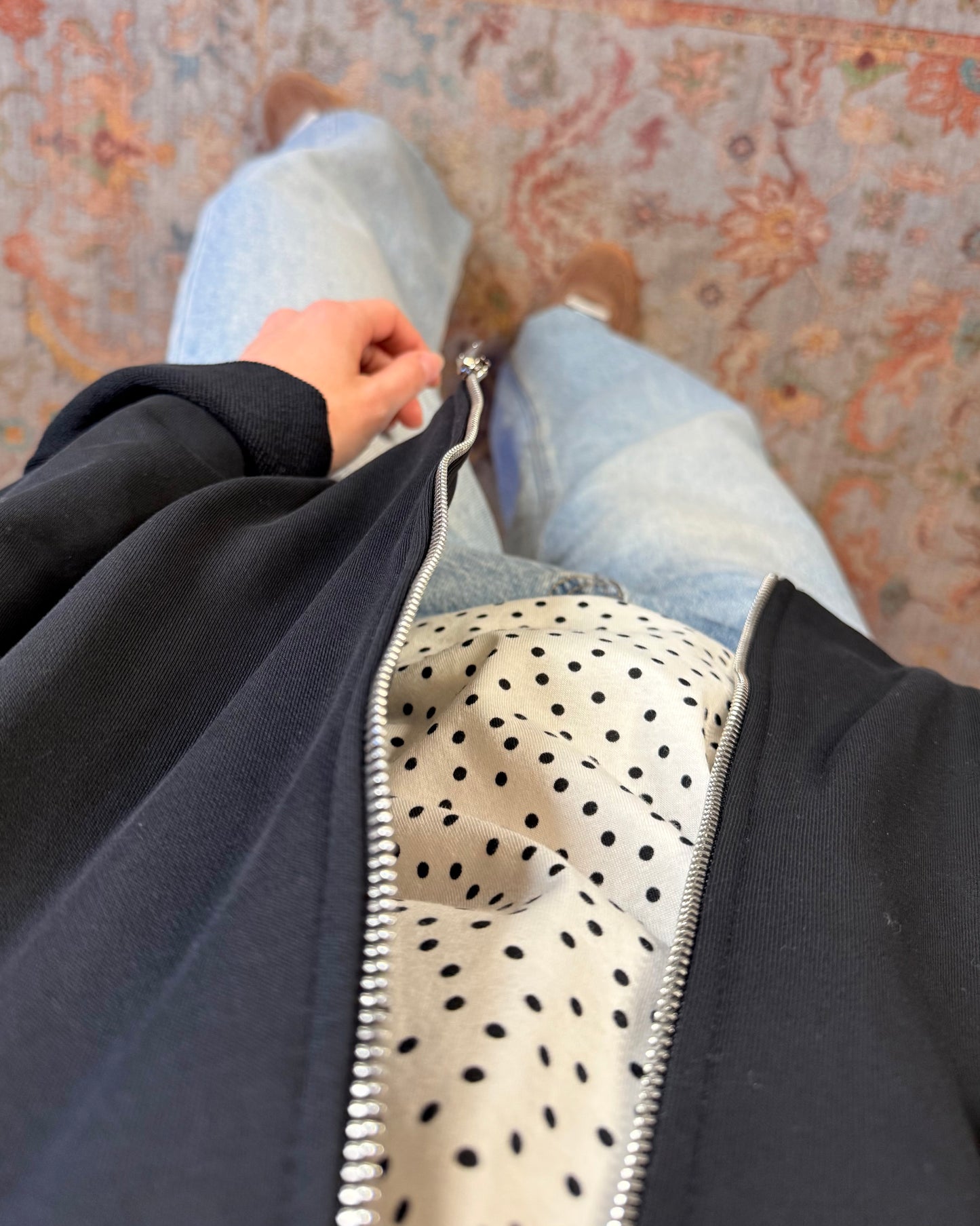 Felpa bomber in cotone