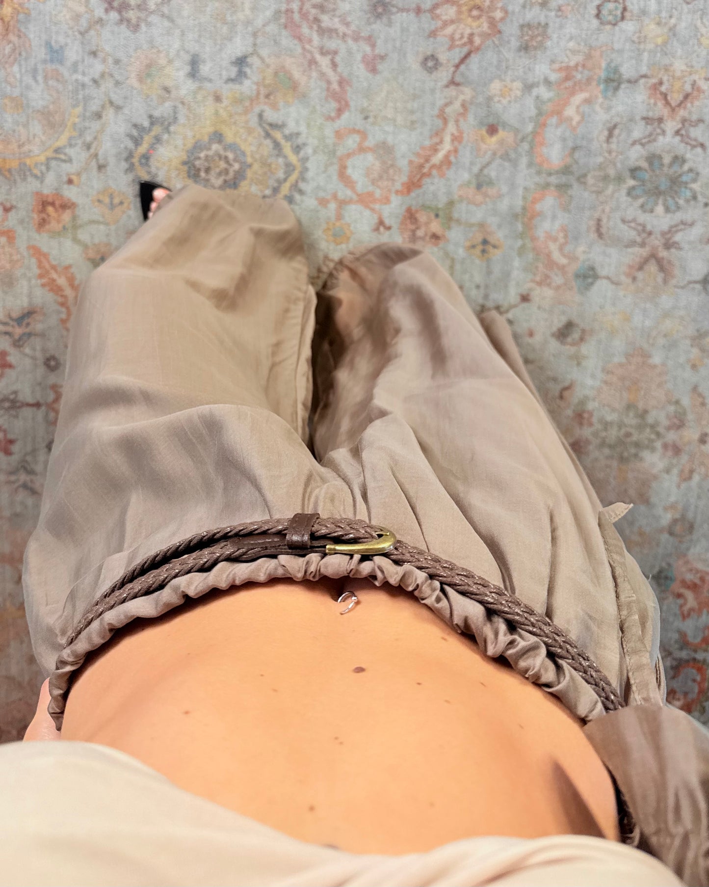 Pantalone ampio velato