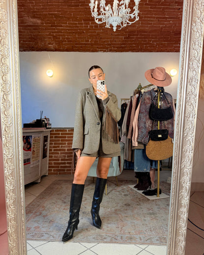 Blazer over con frange