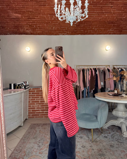 Maglia oversize a righe