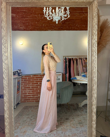 Pantalone over in mussola di cotone