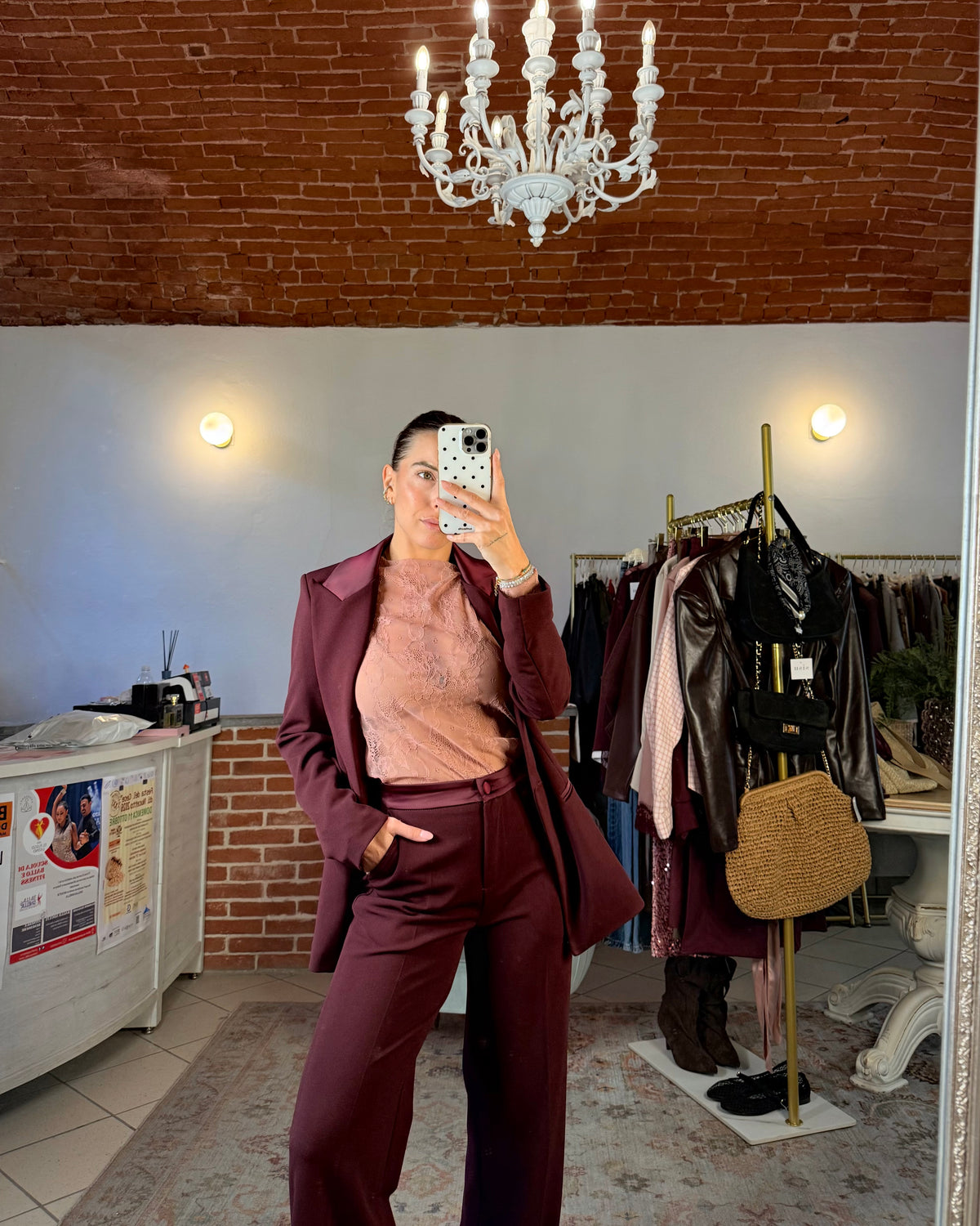 Tailleur inserti raso