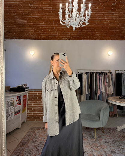Giacca denim e strass