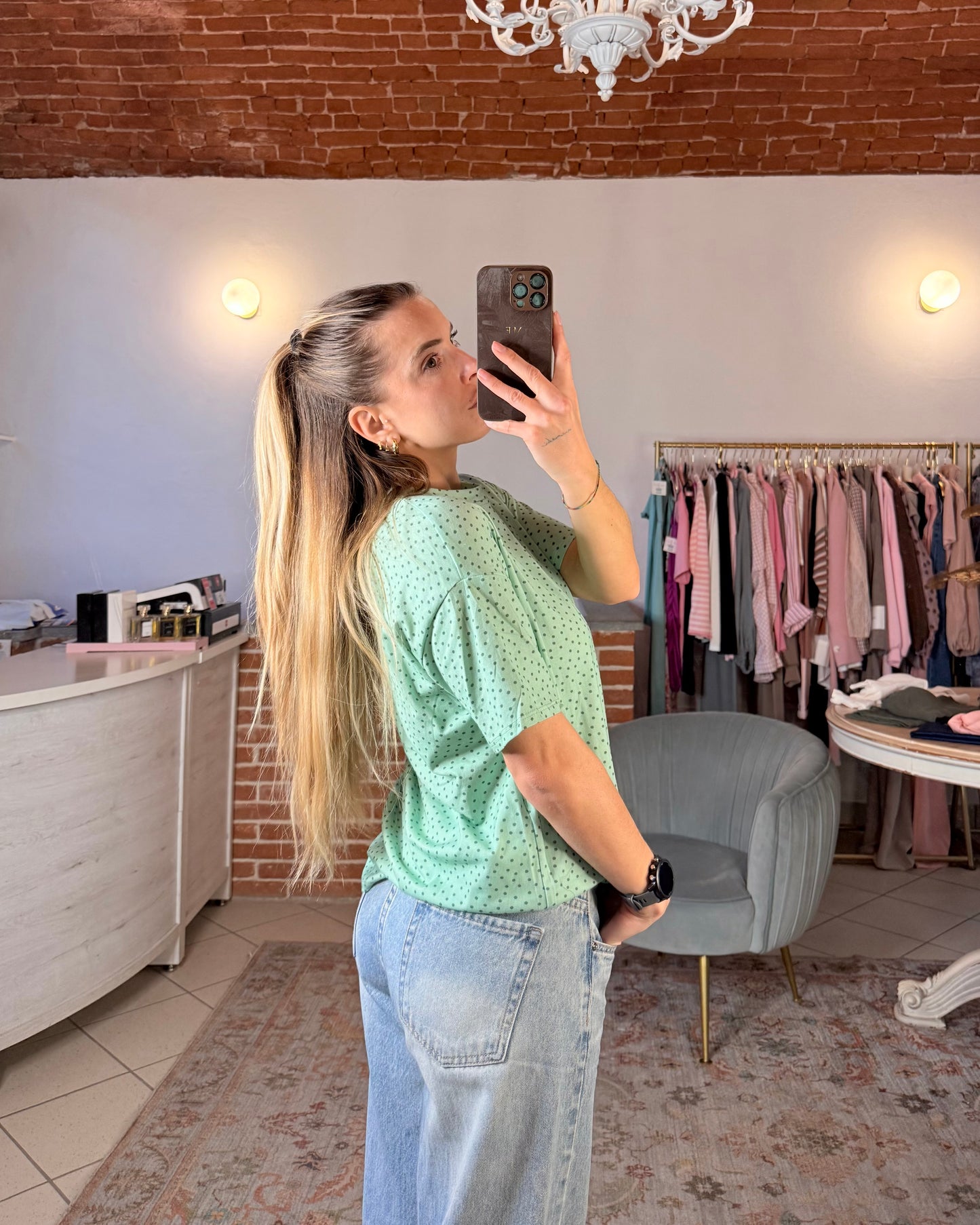 T-shirt pois relaxed fit