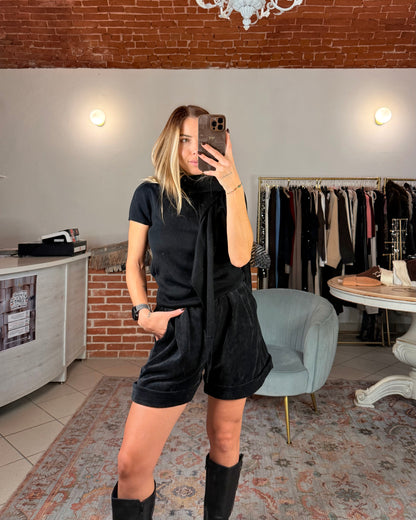 T-shirt in misto lana con bandana