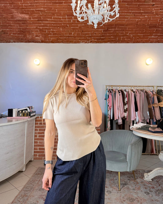 T-shirt in maglia di viscosa