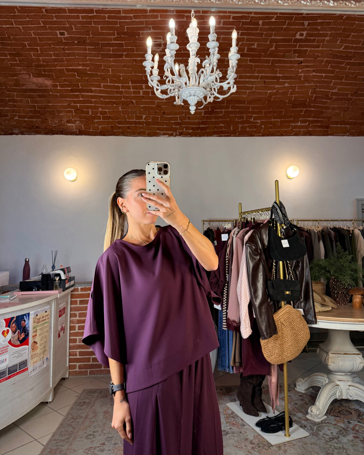 Blusa in tessuto fluido