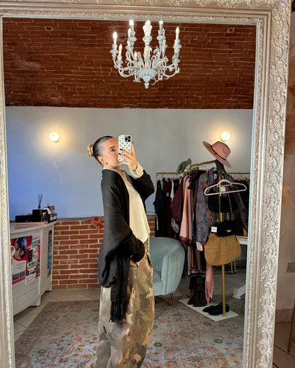 Cardigan con frange