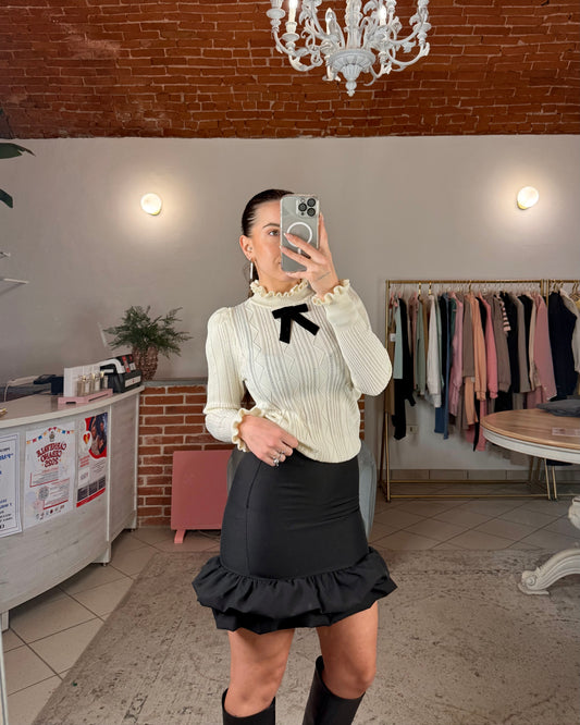 Minigonna con rouches