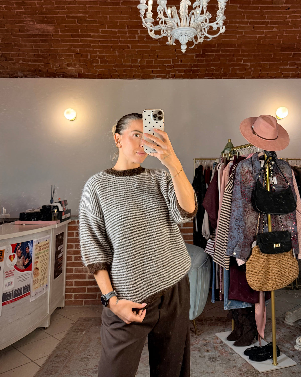 Maglione mezza manica