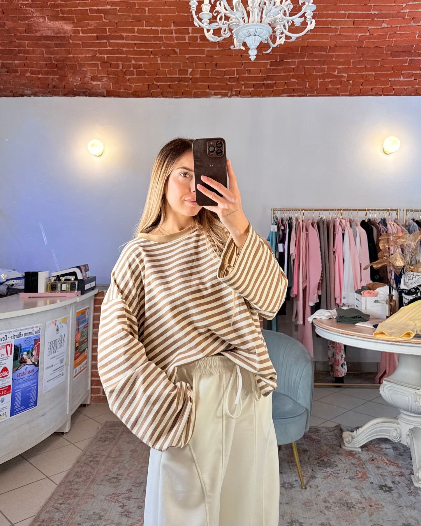 Maglia oversize a righe