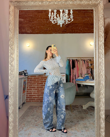 Denim floral
