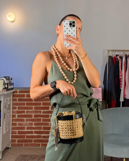 Secchiello in rattan