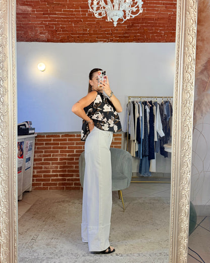 Jeans maxi risvolto