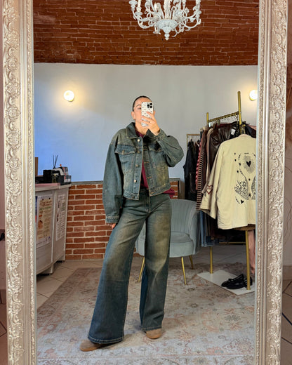 Jeans straight lavaggio vintage