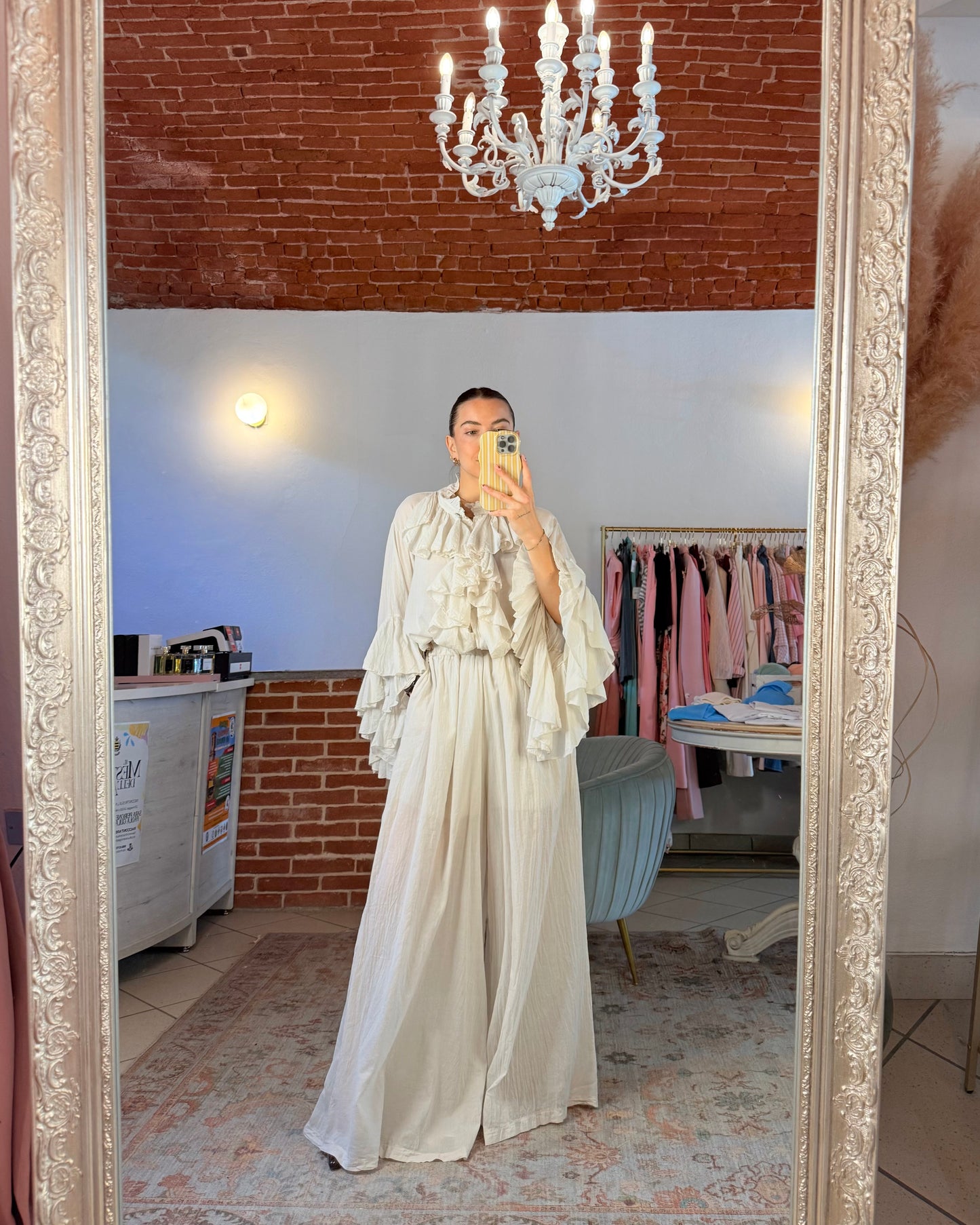 Pantalone over in mussola di cotone