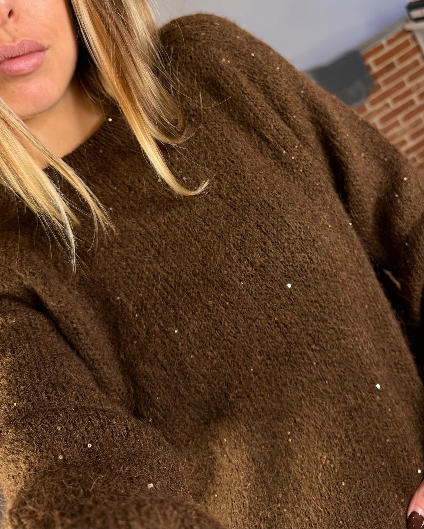 Maglione micro paillettes