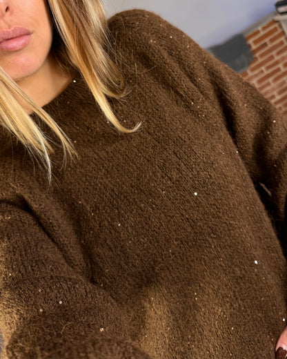 Maglione micro paillettes