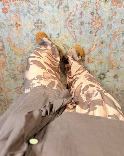 Pantalone velato fantasia