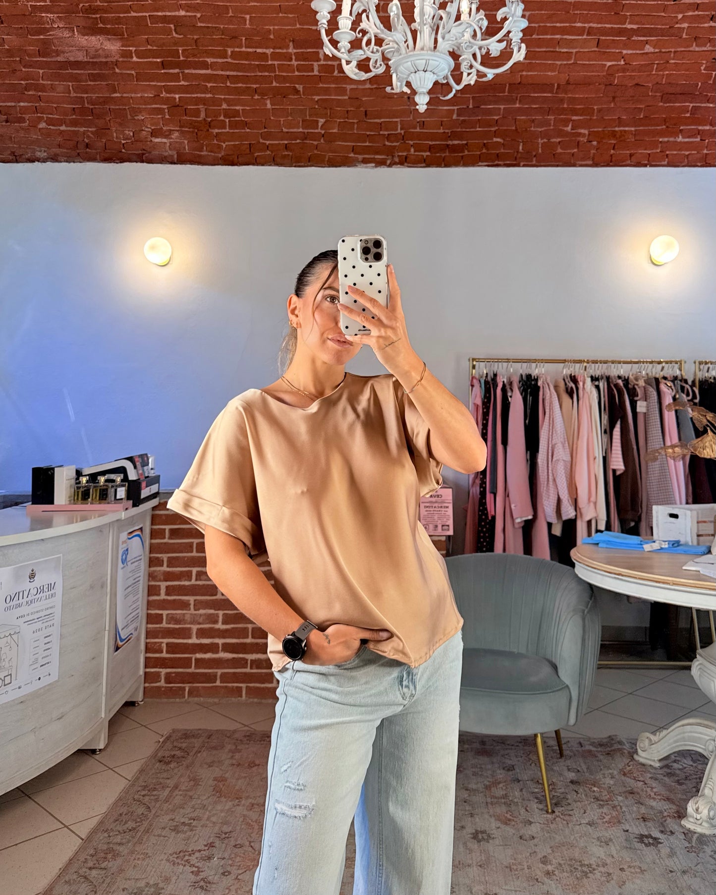 Blusa in raso