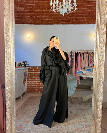 Pantalone over in mussola di cotone