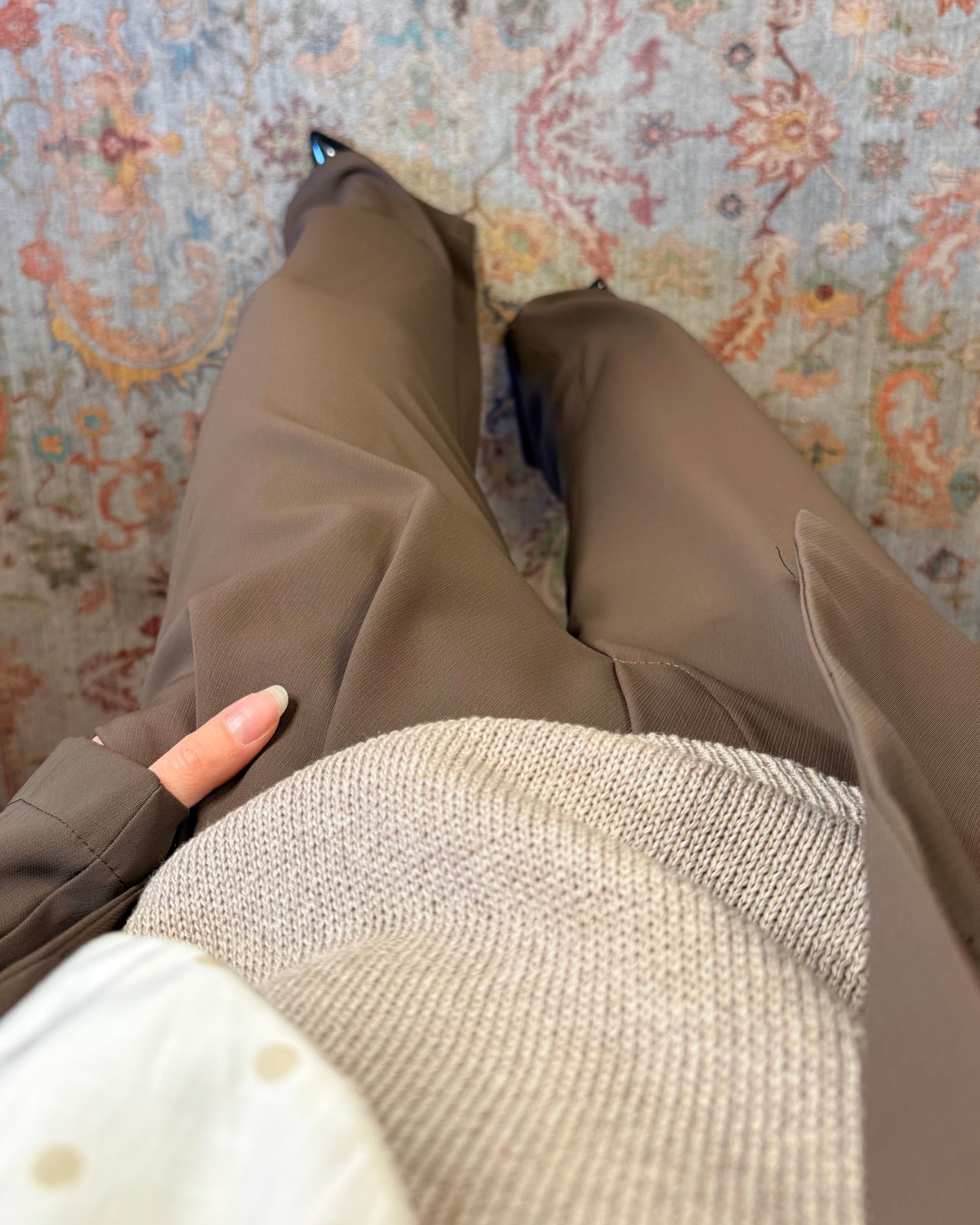 Tailleur in tessuto fluido