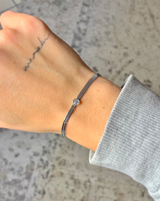 Braccialetto snake con punto luce