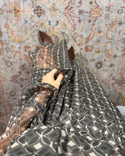 Sheer patterned dress
