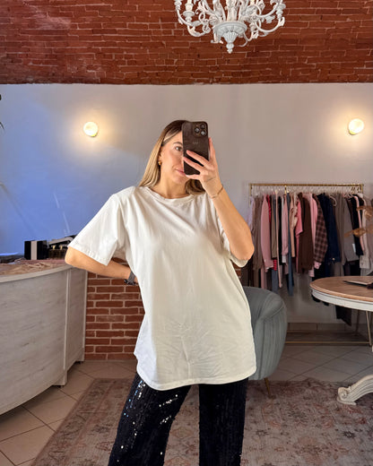 T-shirt oversize spalline imbottite