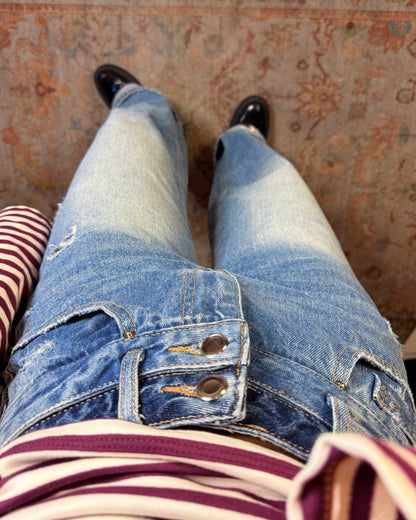 Jeans straight con doppia chiusura