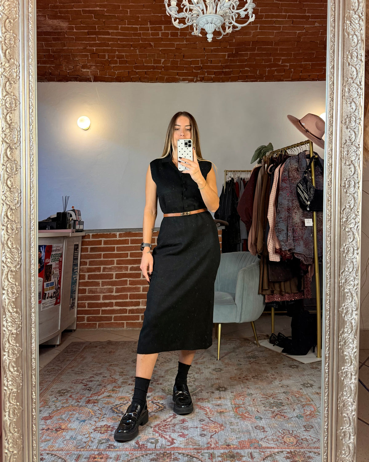 Abito smanicato in maglia
