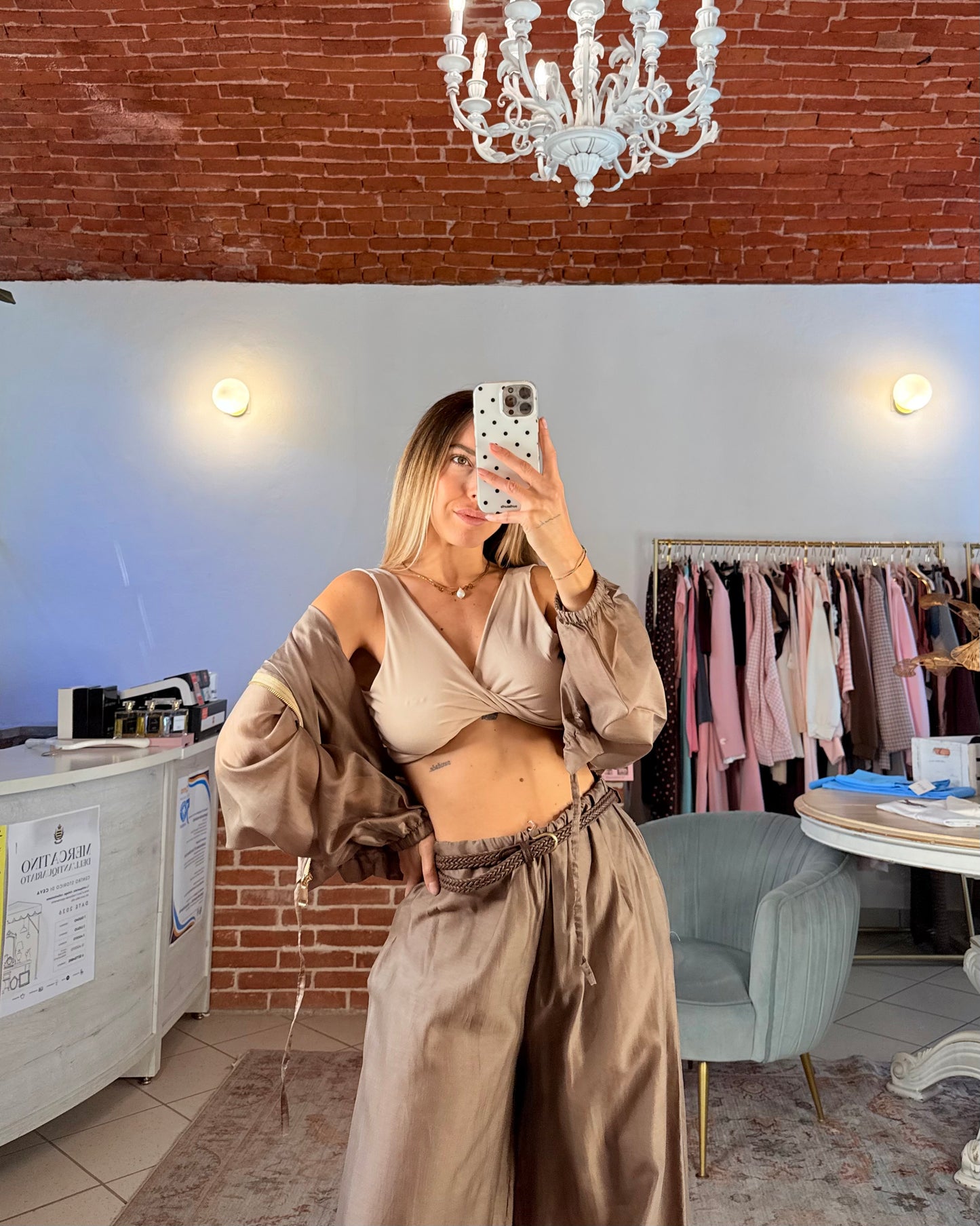 Crop top incrociato